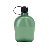 Nalgene Botella Unisex Juvenil con Campo, 1 litro | Ligera y duradera, botella de agua estilo cantina, a prueba de fugas, apta para lavavajillas, cabe en bolsas de senderismo y