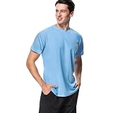 MEETWEE MeetHoo Up2st Rash Guard Shirt, Hombre, Azul, XL