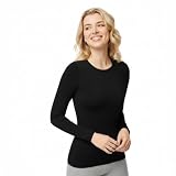 YSABEL MORA Camiseta Térmica Interior Manga Larga para Mujer | Tejido térmico suave, ajuste ceñido que retiene el calor, cuello redondo, básica para el invierno