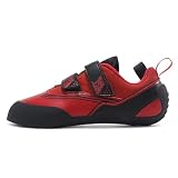 Viaoragiosa Zapatos de Escalada para Principiantes, Pies de Gato para Interior, Antideslizante, Apto para Adultos/Adolescentes, Unisex, Talla 41 EU, Negro/ Rojo