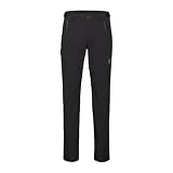 Mammut Runbold IV Pants Men – Pantalones de Senderismo Hombre | Ropa Montaña con Bolsillos Cremallera et UV | Talla 50 Corto, Negro