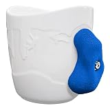 Two Stones Taza de Café para Escalada en Roca (Blanco + Azul, Cerámica, 450 ml, Novedosa, Reutilizable)