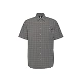 Mammut Lenni Shirt Men – Camisa de Senderismo con Botones para Hombre | Manga Corta, Transpirable y Con Protección Solar | Talla XXL, Acero Negro