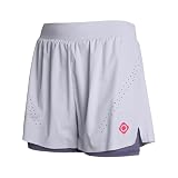 Izas Pantalón Corto Deportivo con Malla Interior para Mujer. Tejido Funcional Transpirable y Ligero. Perneras Anchas y Cinturilla Elástica Ajustable. Ideal para Deporte y Running