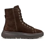 Geox D Spherica Ec4.1, Bota de Tobillo Mujer, marrón Oscuro, 36 EU