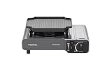 Campingaz Camp Bistro 3 Grill Combo | Hornillo de camping de 1 quemador con plancha | Potencia 2.200 W | Hornillo portátil compacto para exterior | Incluye bolsa de transporte