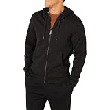 Amazon Essentials Sudadera Polar con Capucha y Cremallera Completa (Disponible en Tallas Grandes) Hombre, Negro, S