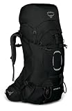 Osprey Aether Mochila de trekking para hombre, 55L Large/X-Large, Black