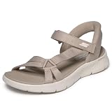 Skechers Mujer Go Walk Flex Sandal Illuminate Slip-In ENTRENADOR, Taupe Textile, 41 EU