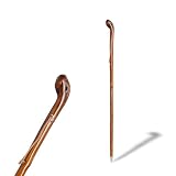 S&B Bordón de Peregrino y enderismo · Madera de Castaño Oscuro con Raíz Natural · Artesanal Made in Spain para Camino de Santiago, Montaña, Trekking y Trail Running (95cm)