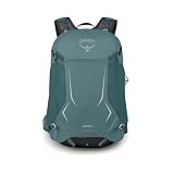 Osprey Hikelite Mochila de senderismo unisex, 28L, Cascade Blue | Mochila de viaje, mochila de camping, cubierta de lluvia, transporte en clima húmedo, color azul, tamaño OS
