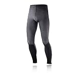 Salomon Mallas para running, agile tight, tejido de punto, negro y gris (Forged Iron), hombre, talla: S