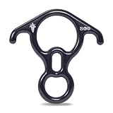 Descensor de Escalada, Equipo de Descenso Figura 8 Anillo Cuerda Aleación de Aluminio de magnesio para Montañismo Rescate Trabajo Aéreo