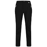 Regatta Highton Pantalón de Senderismo de Tejido elástico, Impermeable y traspirable Overtrousers, Hombre, Black, M