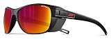 Julbo Camino Gafas DE Sol, Unisex Adulto, Negro/Rojo, Talla única