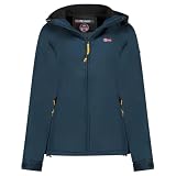 Geographical Norway Tamilalorama Lady – Chaqueta Softshell con capucha para mujer impermeable al aire libre – Chaqueta a prueba de viento resistente – Actividades al aire libre – senderismo – otoño