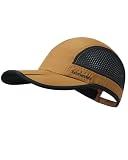 GADIEMKENSD Folding Running Man Hat,Visors Sport Cap Summer Mesh Quick-Drying Hat Women Baseball Cap Hiking Breathable Waterproof Trucker Hat with 3.54in Brim 19-24in Adjustable Unisex Hat 63g Camel