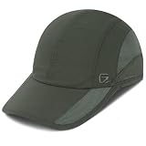 GADIEMKENSD Gorra Deportiva de Secado Rápido UPF50+ Ligera, Transpirable y Suave para Correr al Aire Libre, Gorras de Béisbol para Mujeres (Verde Militar)