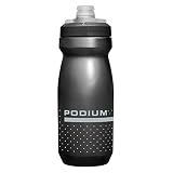 Camelbak Podium 620ml botella de agua para bicicleta – tapa autocerrante – a prueba de fugas – fácil manejo – se adapta a portabotellas – hidratación óptima – black, talla: OS