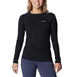 Columbia Midweight Stretch Long Sleeve Top, Ropa Interior Camiseta Térmica para Mujer, Black, Talla M