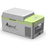 Alpicool Y20T 20L Mini Nevera de Coche portátil Eléctrica 12/24V CC Refrigerador de Coche para Hogar Aire Libre Camping, Viajes, Automóvil Enfriamiento de -20ºC a +20ºC