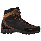 La Sportiva Mens Trango Tech Leather GTX Mountaineering/Hiking Boots, Carbon/Hawaiian Sun, 6