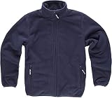 WORKTEAM Chaqueta Polar, Cuello Alto con Cremallera, 100% Poliéster 280g, Interior Suave, Cálida y Transpirable, Ropa Laboral y Outdoor Unisex Marino M