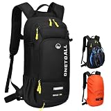 LOCAL LION Mochila MTB 10L, Mochila Ciclismo, Mochila Bicicleta Montaña Pequeña Ligera con Funda Impermeable y Funda Casco para Bici Enduro Running Esqui Ski para Hombre y Mujer
