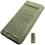 Origem Esterilla Camping Autoinflable 14cm, Colchón Hinchable con Almohada | Colchoneta camping para dormir, individual colchon inflable de aire ultraligera para tienda, playa, viajes y exteriores