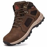 CYKYGGO Botas de Invierno Hombre Impermeable Botas de Nieve Marrón 41 | Antideslizantes Snow Boots Comodos Botines de Invierno Resistente al Agua Zapatillas Trekking