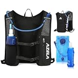 Mochila Hidratacion Trail Running, Chaleco Hidratacion Trail Running | Chaleco para Correr Chaleco Running Hombre Mujer con Soft Flask 500ml+Bolsa de Agua 2L para Trail Running Maratón Ciclismo