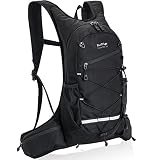 buffup® Mochila de bicicleta MTB y senderismo ultraligera 15L – Comodidad, estabilidad y rendimiento para todos tus deportes al aire libre (Negro)