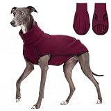 MOKATES Greyhound Ropa para Perros Grandes Camisa de Cuello Alto Galgo Chaleco de Forro Polar Elástico Abrigo Tipo Suéter para Perros Pequeños Medianos Grandes 3XL