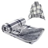 SIVENKE Manta Bufanda Mujer Poncho Invierno Mantas con Botones a Presión Sudadera Cálida Capa Térmica Envoltura Cardigan para Casa Camping 100 x 140 cm