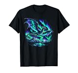Aurora Boreal Dragón Aurora Boreal Arte Fantasía Camiseta