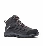 Columbia Crestwood Mid WP, Botas para senderismo, Hombre, Dark Grey Deep Rust 2024, 41.5 EU