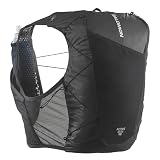 Salomon Active Skin 12 Chaleco de Hidratación Trail Running Senderismo Trail Running Senderismo MTB Unisexo con frascos de hidratación incluidos, Hidratación Sencilla, Ajuste preciso, Negro, M