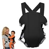 Tbintul Mochila Portabebés Ergonómica,Portabebés Recién Nacidos a Partir de Nacimiento,Mochila Portabebé Multifunción Para 3.5-15 Kg Recién Nacidos y Bebés (Negro)