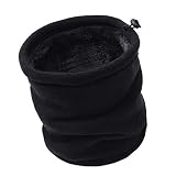 JOGVELO Braga para Cuello Lana Invierno Térmico Calentador Tubular Cuello para Esquí Moto Ciclismo Snowbard Running Hombre Mujer (Negro)