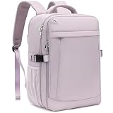 Yankony Mochila Viaje Cabina Avion 40x30x20 para Ryanair 24L | con Bolsillo Antirrobo 40x20x25 Bolsa Viaje para Vueling Equipaje de Mano Hombre Mujer, Morado