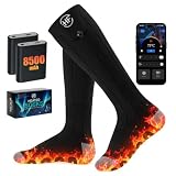 Calcetines Calefactables con Batería de 8500 mAh y Control por App, Calcetines Térmicos para Hombre y Mujer