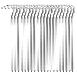 20 piquetas de aluminio para tienda de campaña, 18 cm de longitud, ganchos para tienda de campaña para camping y jardinería, 0,6 cm de diámetro, accesorios para tienda de campaña