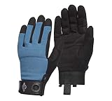 Black Diamond Crag Guantes - SS23 - L | Malla elástica transpirable, palma de piel sintética duradera, cierre de muñeca seguro, diseño ligero y cómodo