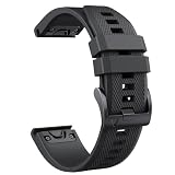 NotoCity Correa para Garmin Fenix 5/6/6 pro/7/7 Pro, 22mm Silicona Correa para Garmin Fenix 5 Plus/8/9 Por 47mm, Forerunner 935/945, Epix 2, Descent G1, Approach S60, Quatix 5(Negro)