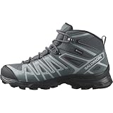 Salomon X Ultra Pioneer Mid Gore-Tex Zapatillas de Senderismo para Mujer, Cualquier clima, Sujeción del pie segura, Estabilidad y amortiguación, Ebony, 40 2/3