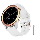 NotoCity Compatible con Garmin Vivoactive 4S Correa 18mm Reemplazo de Correa para Garmin Vivoactive 4S (40mm), Vivomove 3S (39mm) Pulsera de Silicona (S, Blanco)