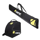 AUMTISC Juego de Bolsas de esquí y Bolsa para Botas de esquí, Longitud Ajustable hasta 200 cm, para 1 par de Botas de esquí, Amarillo, Acolchado, Acolchado de 3 mm