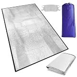 Esterilla de Camping Aislante de Aluminio,Colchoneta de Espuma y Lámina Reflectante Almohadilla de Espuma Aislante Esterilla Ligera y Plegable para Tienda de Campaña Senderismo Picnic 200x100cm