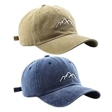 Gorras Vintage para Hombre, Algodón, Montaña Bordadas, Protección Solar