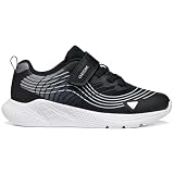 Geox Junior Boy J SPRINTYE Boy B - Zapatillas Deportivas, Color Negro y Plateado, Talla 35_EU